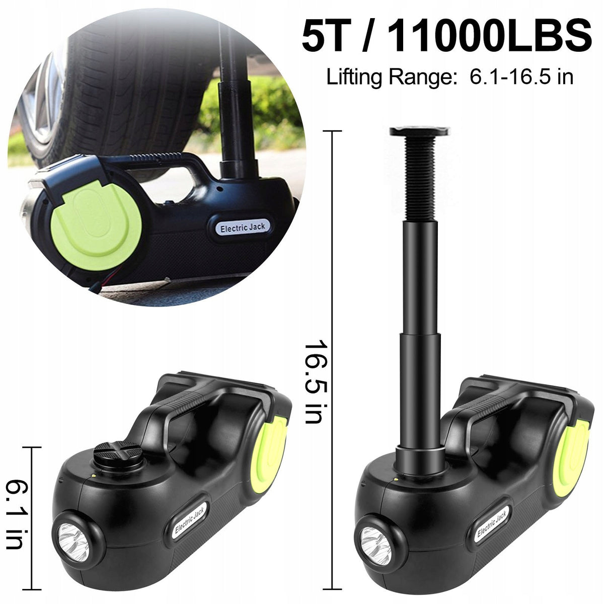 ELECTRIC CAR LIFT Vevor 5 T Set 3in1 Wrench Compressor Manufacturer code QJD5T