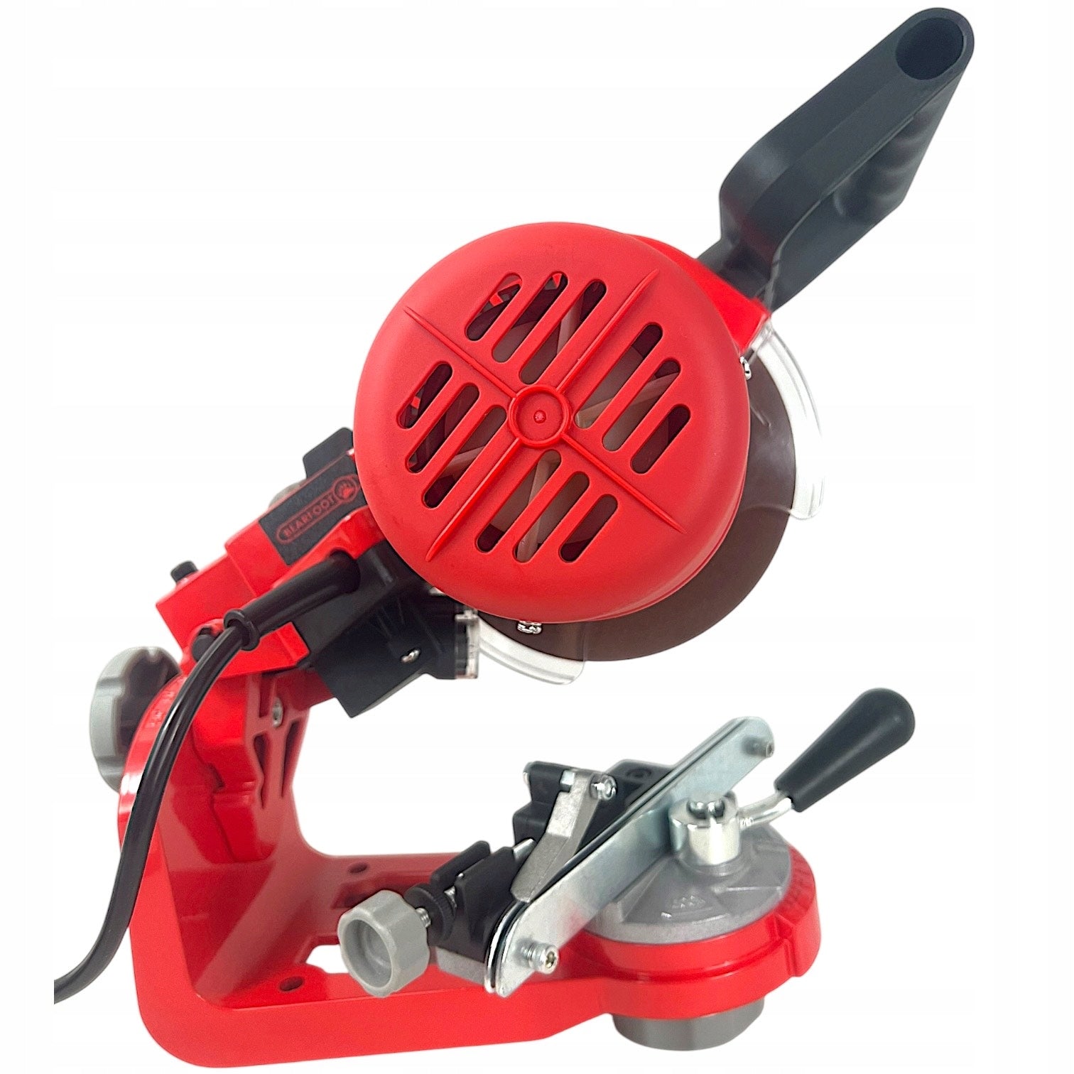 ELECTRIC CHAIN SHARPENER 850W INDUCTION WITH LED 2x DIAL Additional information transparent protective cover chain tension adjustment