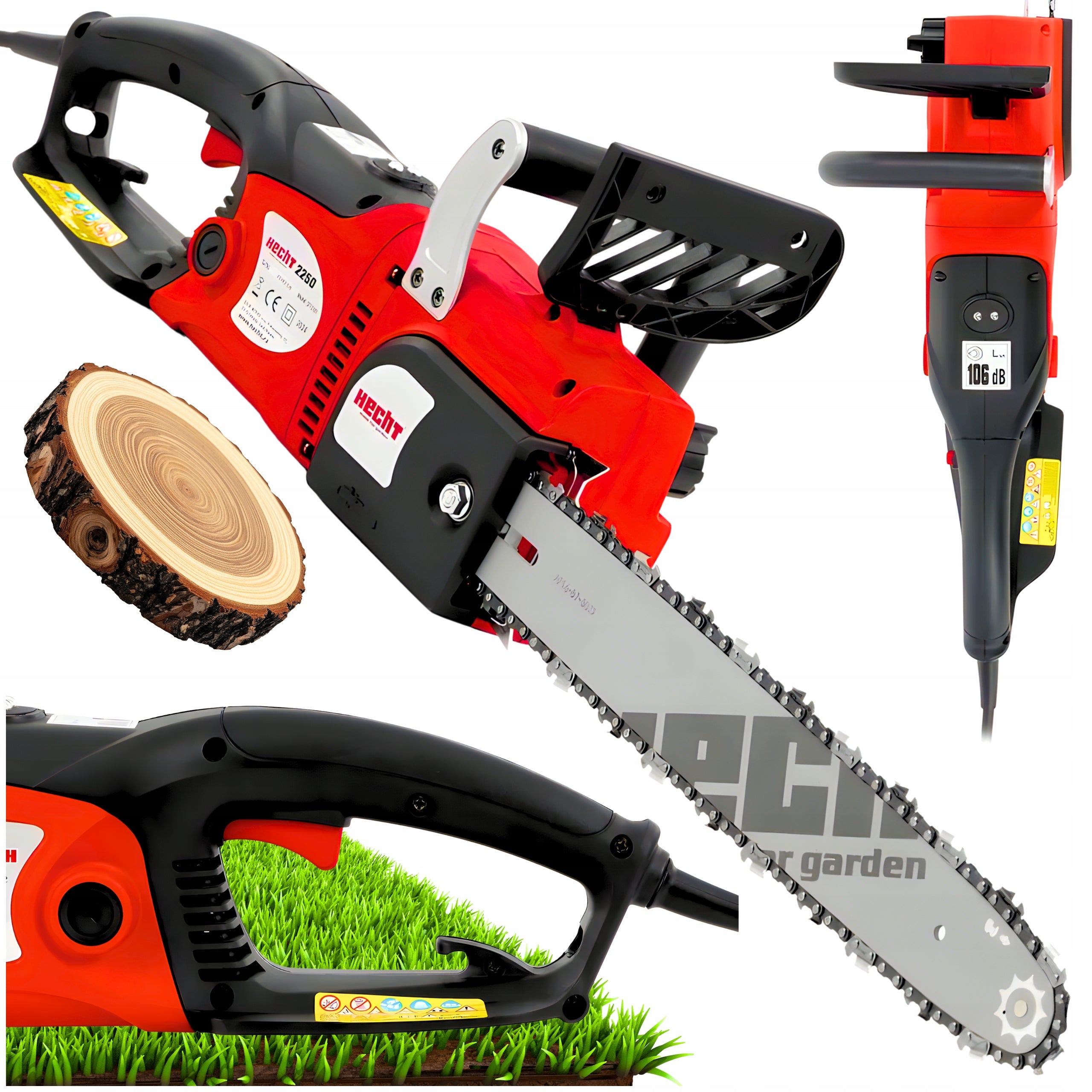 ELECTRIC CHAINSAW HECHT 2260 POWER 2400W CHAIN GUIDE