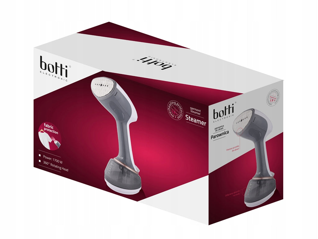 ELECTRIC CLOTHES STEAMER 1700W 350ml STEAMER BOTTI SL-007X Packaging status original