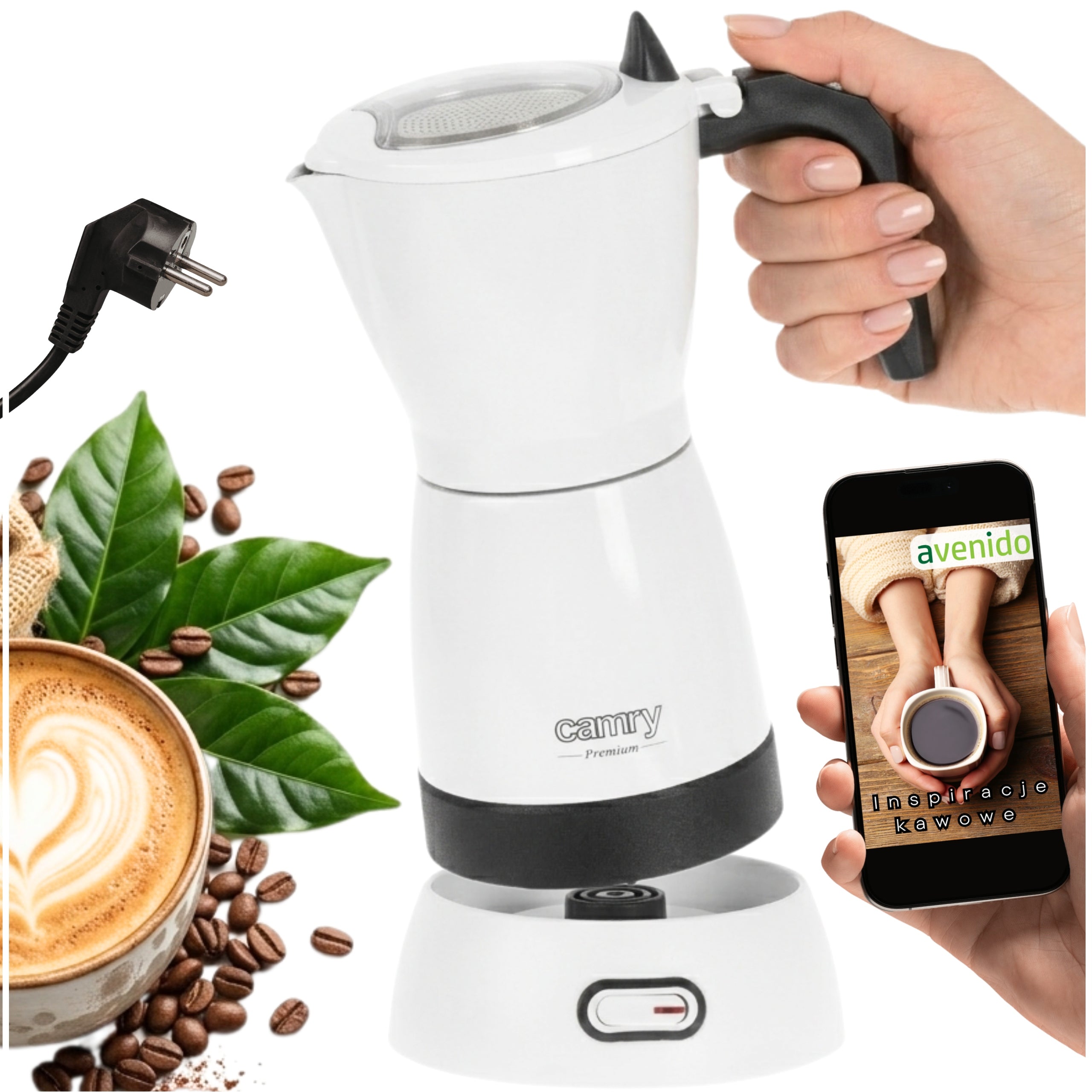 ELECTRIC COFFEE MAKER 300ml 6 CUPS MOCHA ESPRESSO COFFEE MAKER