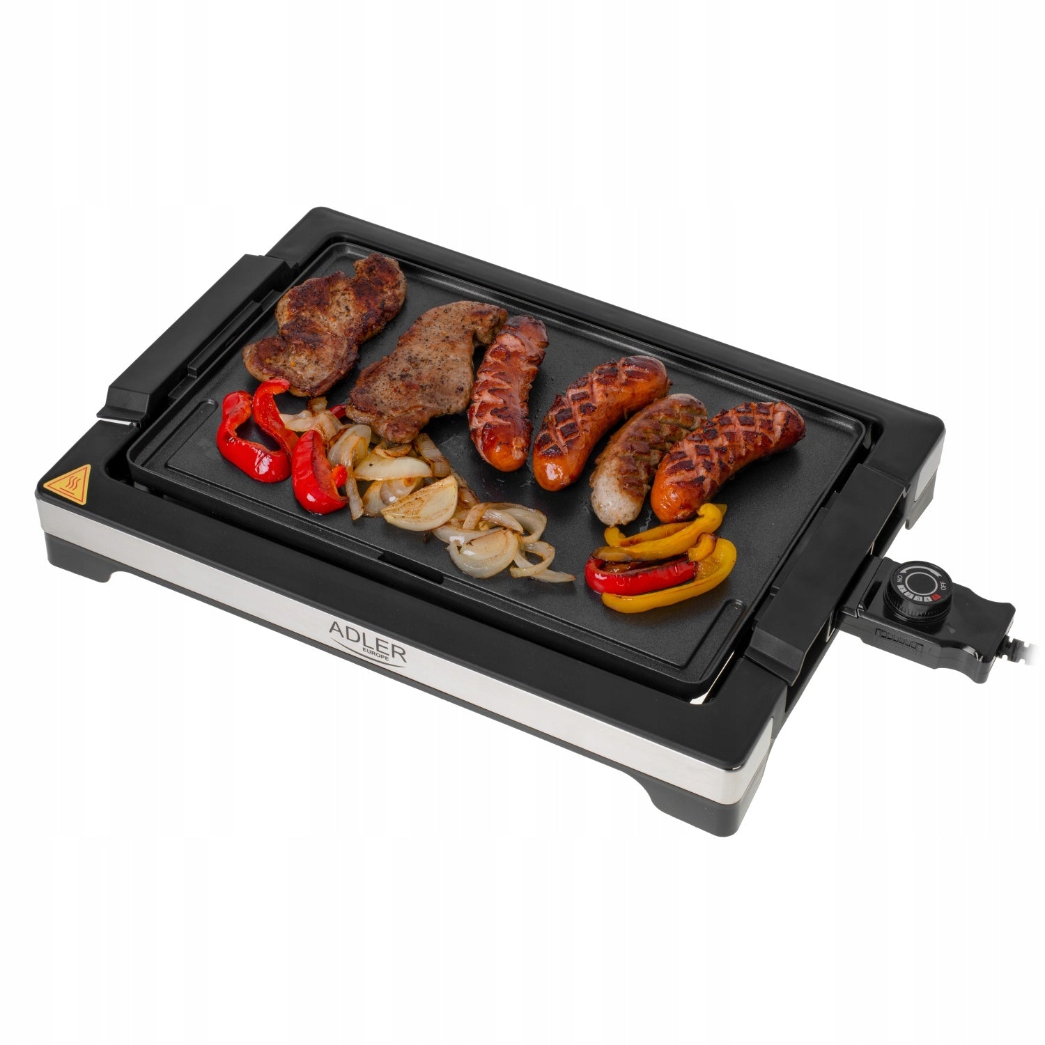 ELECTRIC CONTACT GRILL 3000W HIGH POWER for vegetable sausage meat ADLER Dominant color black