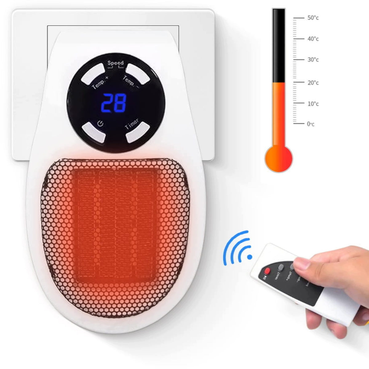 ELECTRIC CONTACT HEATER MINI APRON FOR OUTLET HEATING + REMOTE CONTROL