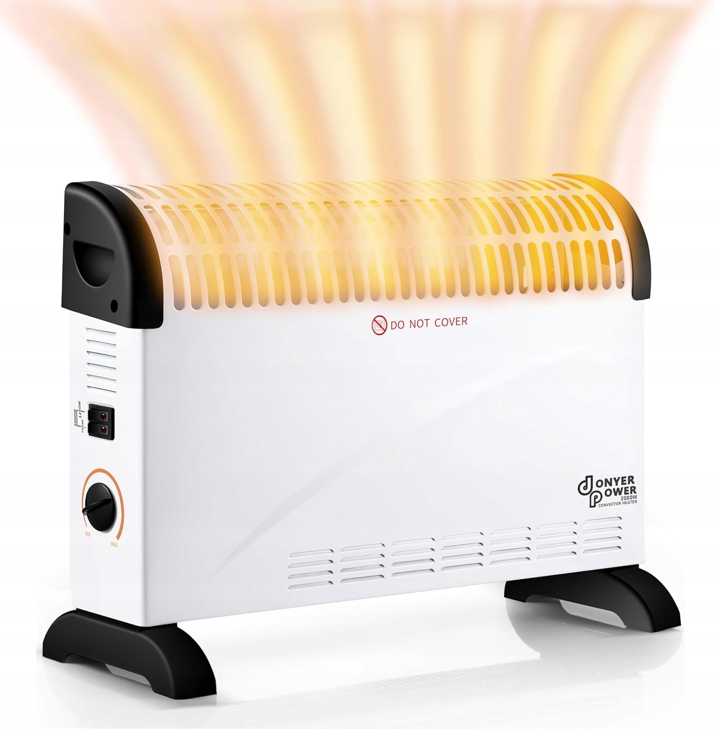ELECTRIC CONVECTOR HEATER 2000W OIL FREE STANDING WITH THERMOSTAT