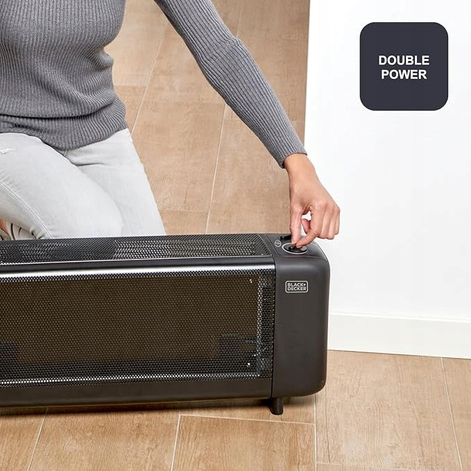 ELECTRIC CONVECTOR HEATER ENERGY-SAVING BLACK&DECKER THERMOSTAT Manufacturer code BXMRA1500E