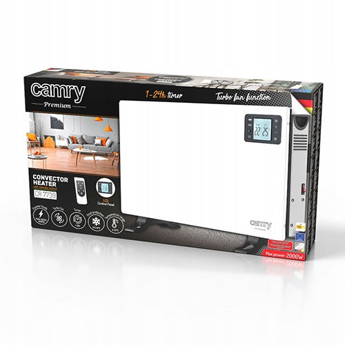 ELECTRIC CONVECTOR HEATER ENERGY SAVING THERMOSTAT 2000W WHITE LCD Packaging status original