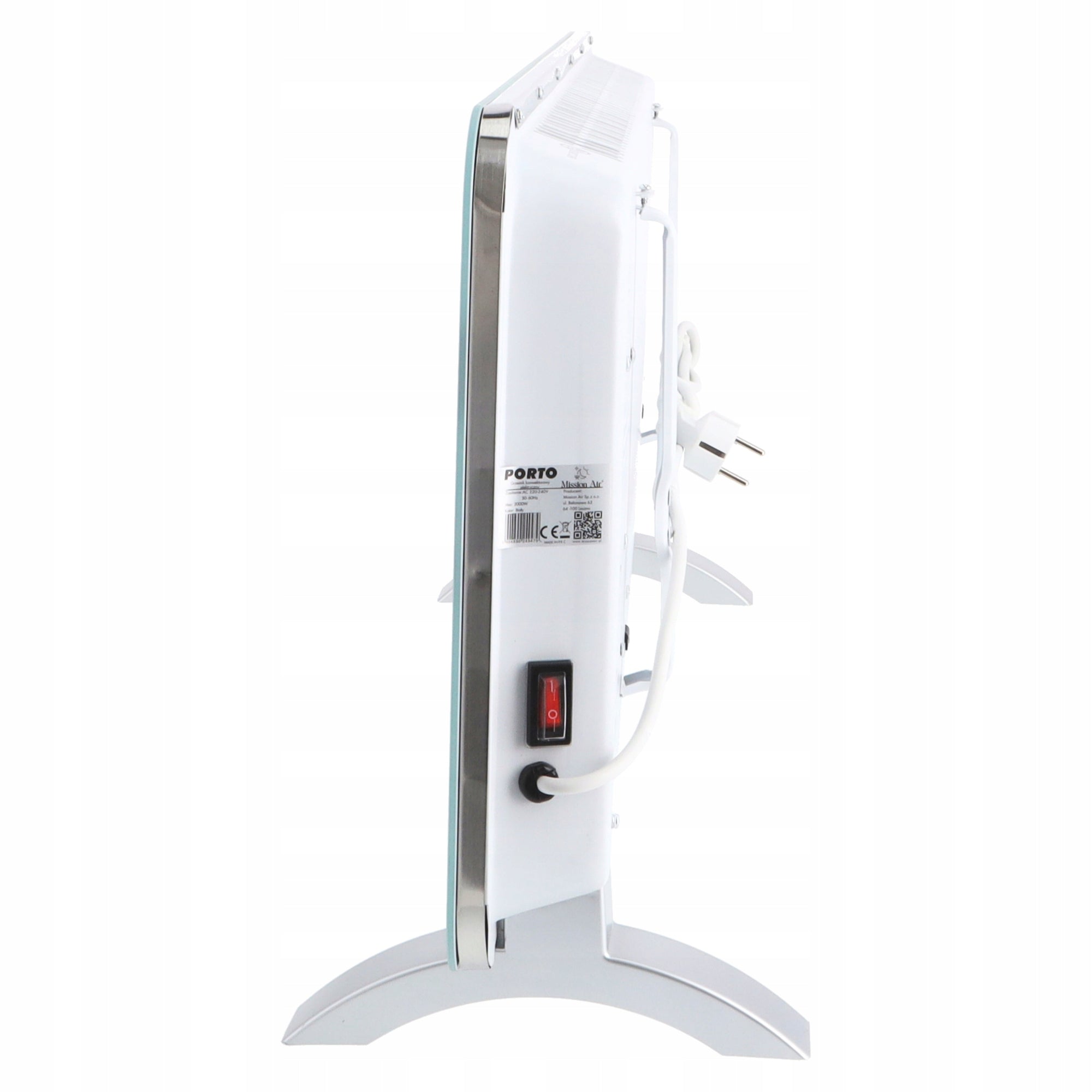 ELECTRIC CONvector HEATER GLASS PANEL energy saving 2000W WiFi Manufacturer code PORTO 2000W Biały