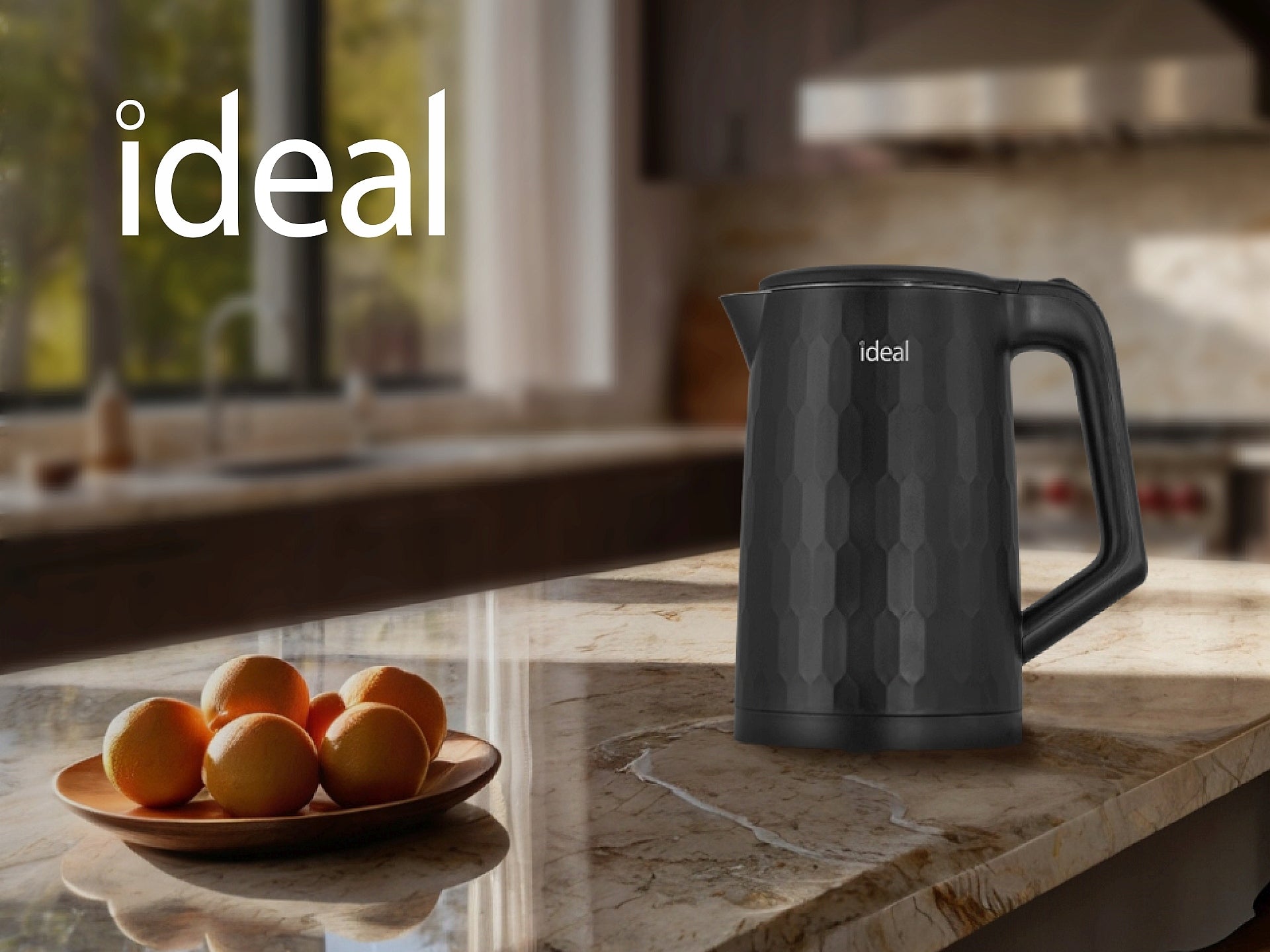 ELECTRIC CORDLESS KETTLE IDEAL Insulated SILENT ENERGY EFFICIENT 1,7 Capacity 1.8 l