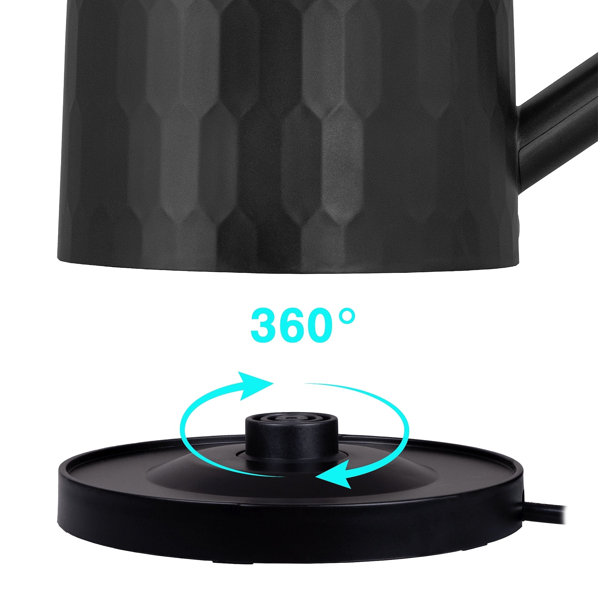 ELECTRIC CORDLESS KETTLE IDEAL Insulated SILENT ENERGY EFFICIENT 1,7 Dominant color black