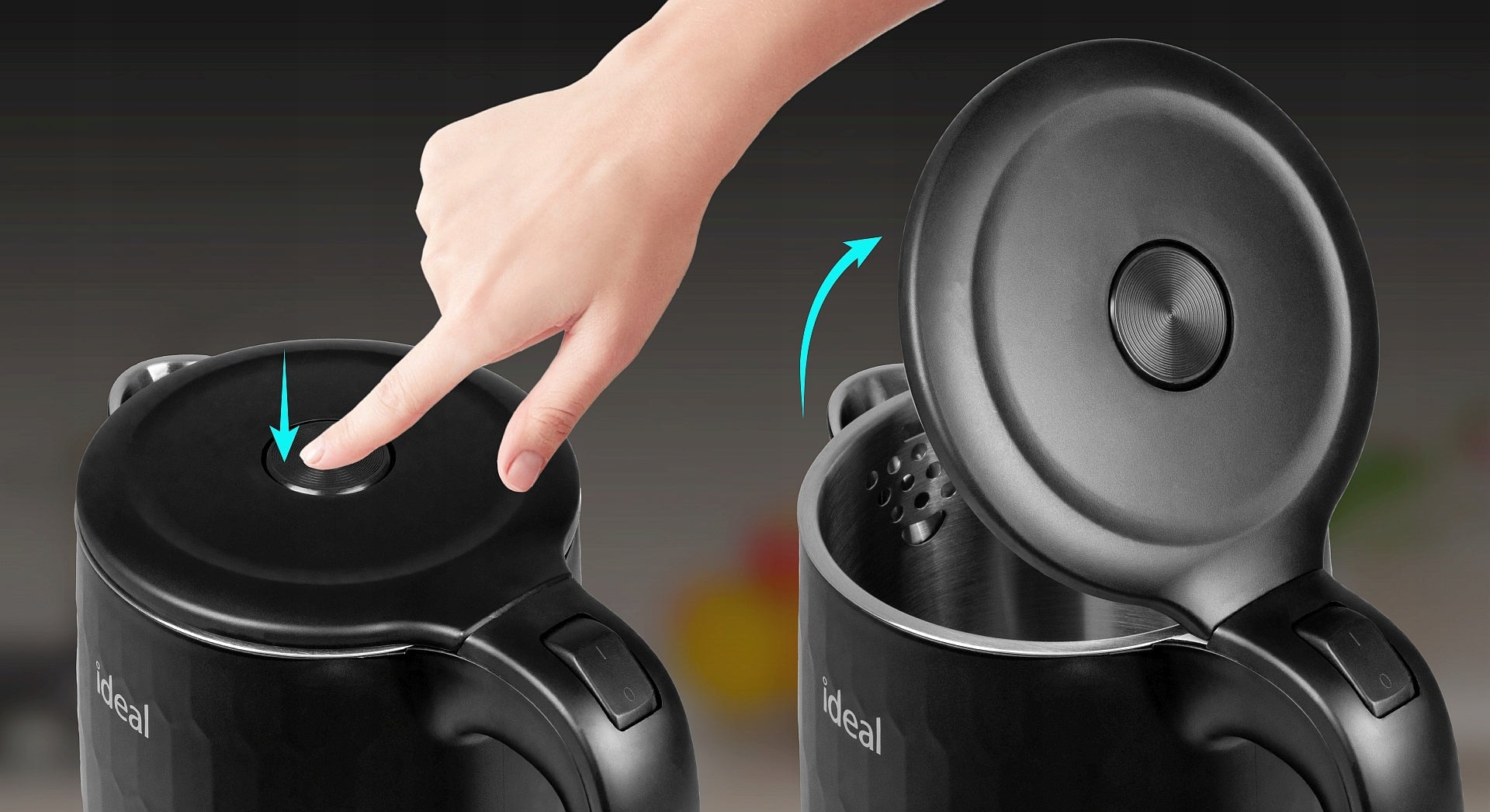 ELECTRIC CORDLESS KETTLE IDEAL Insulated SILENT ENERGY EFFICIENT 1,7 Model IK1110
