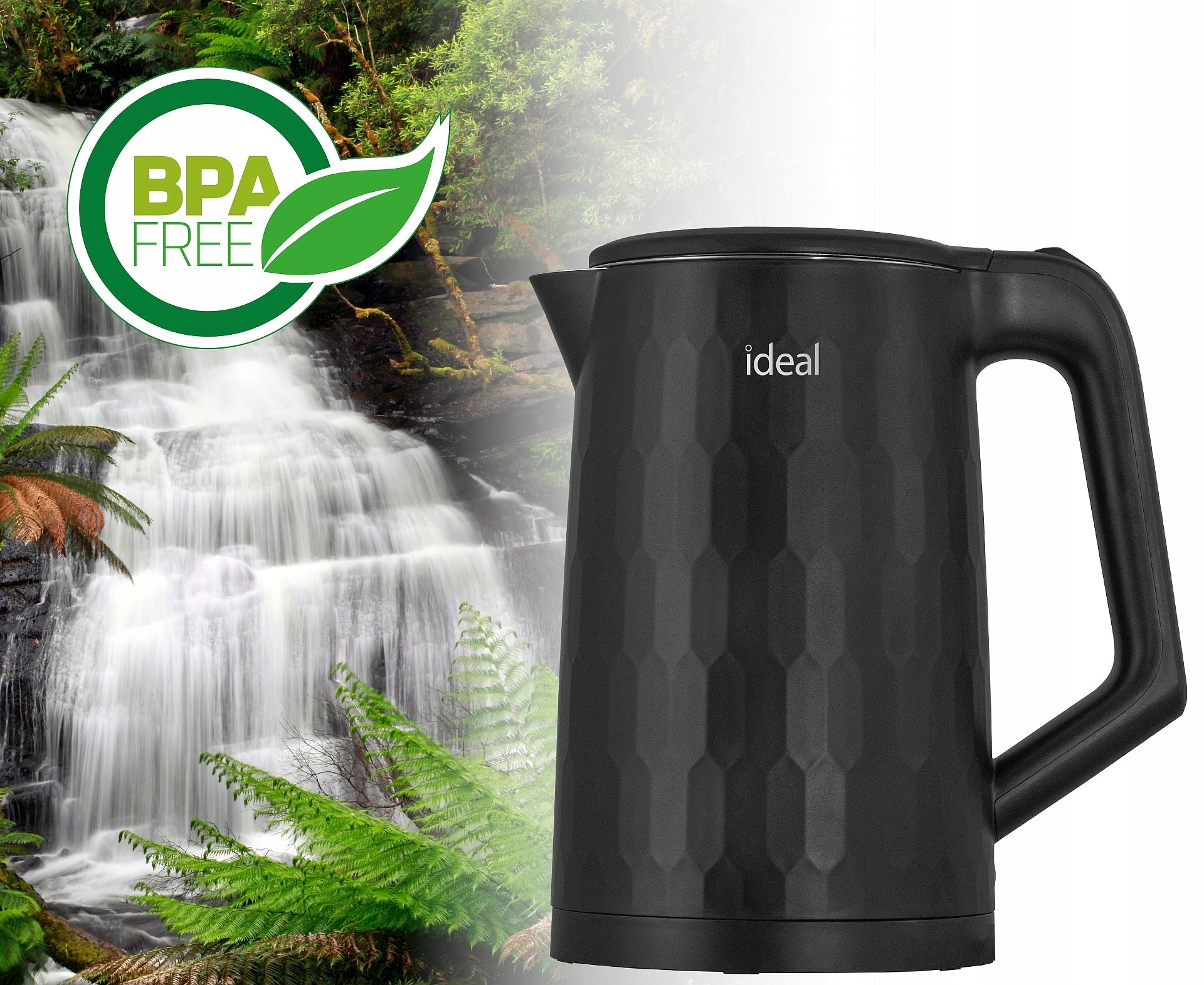 ELECTRIC CORDLESS KETTLE IDEAL Insulated SILENT ENERGY EFFICIENT 1,7 Power 1500 W