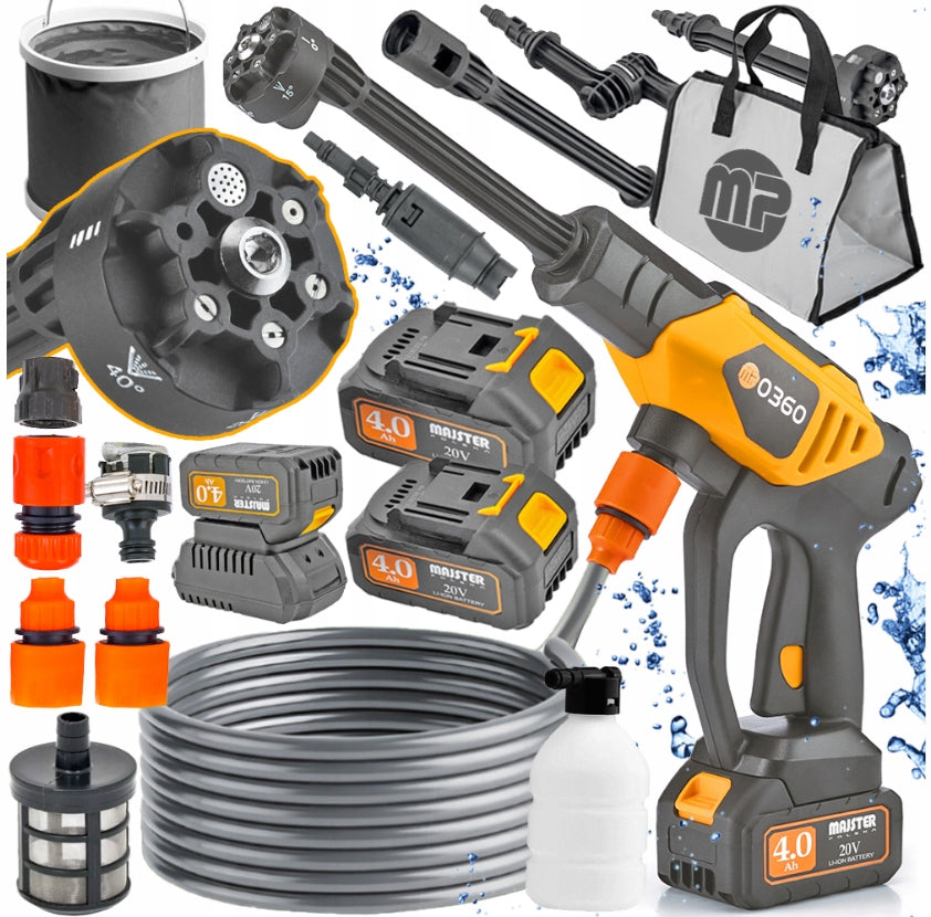ELECTRIC CORDLESS PRESSURE WASHER STRONG 4AH 60 BAR STRONG