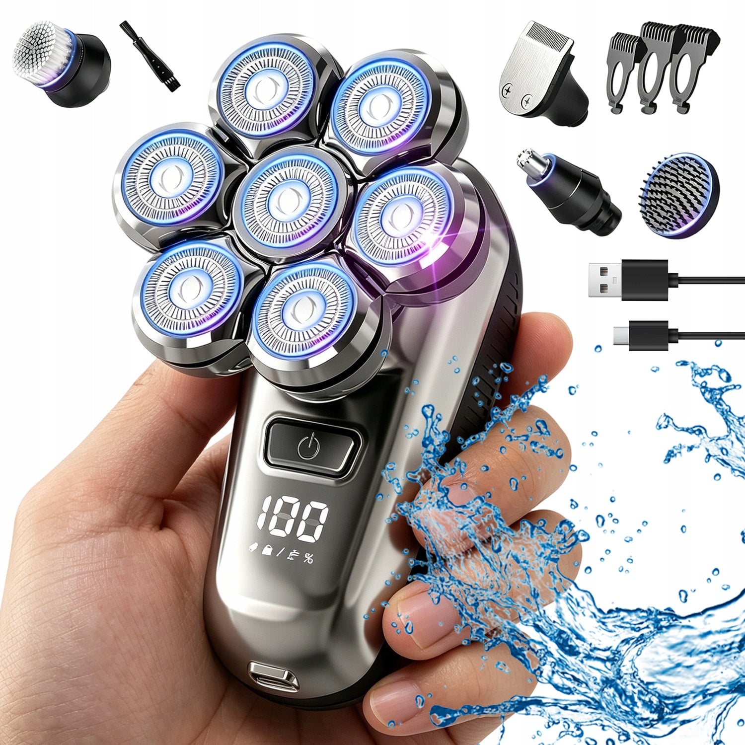 ELECTRIC CORDLESS SHAVING MACHINE FOR TRIMMING HAIR ON THE BACK