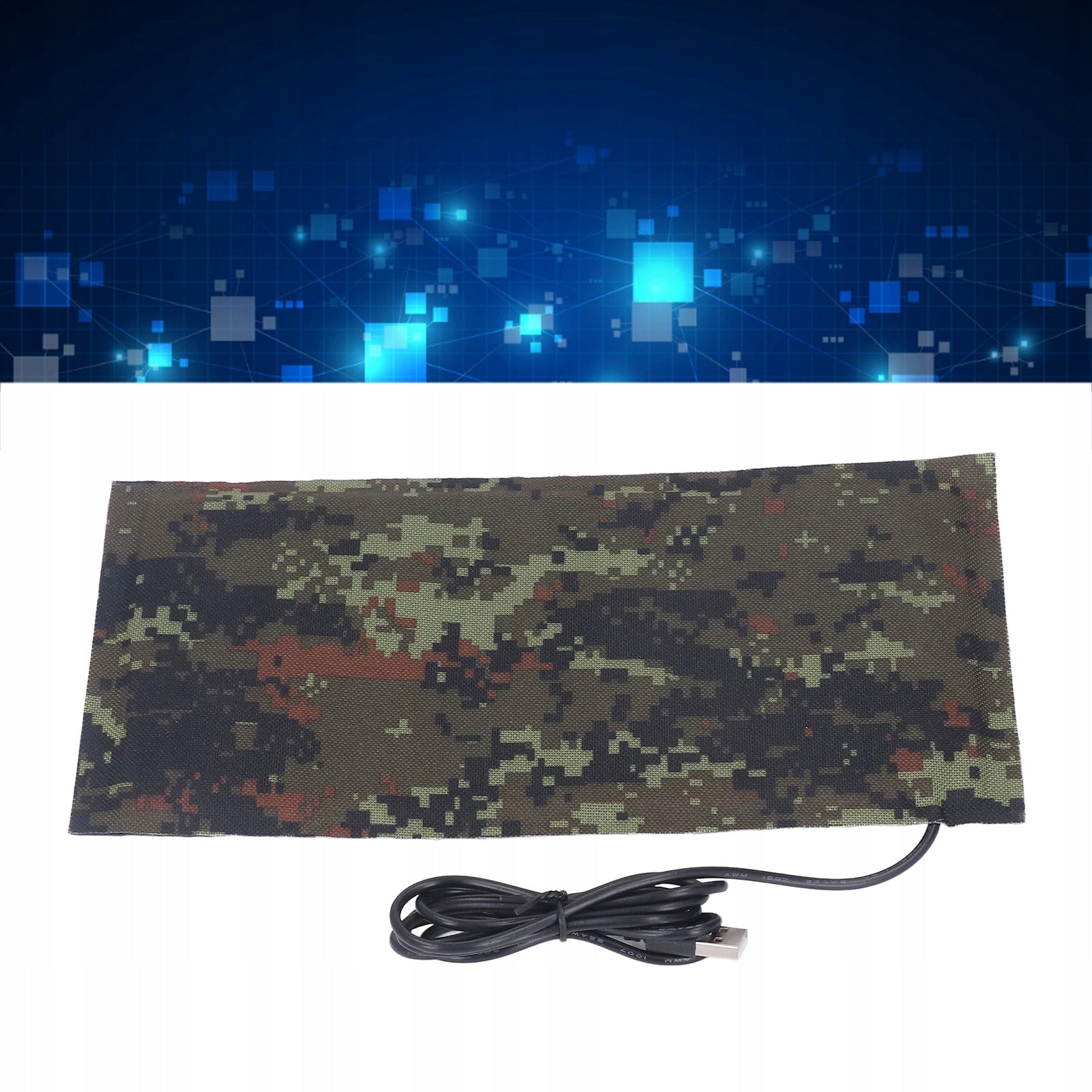 ELECTRIC CUSHION WARMING MAT CAMOUFLAGE SAFETY 5V Color green