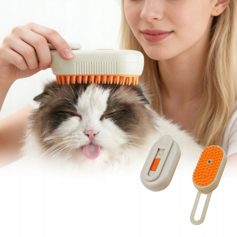 ELECTRIC DOG CAT STEAM BRUSH FOR HAIR REMOVAL CARE Packaging status original