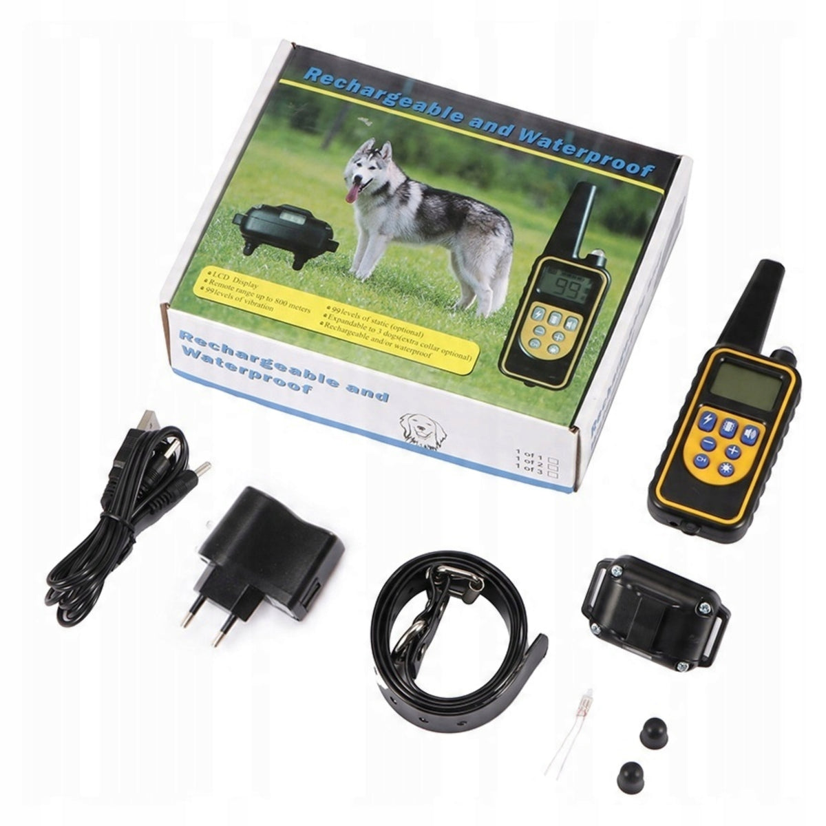ELECTRIC DOG TRAINING COLLAR WATERPROOF LED
