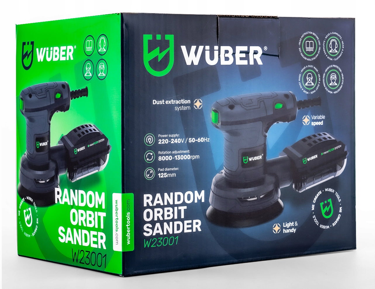 ELECTRIC ECCENTRIC OSCILLATING GRINDER WITH ADJUSTABLE ROTATION WUBER Manufacturer code 45098WBR