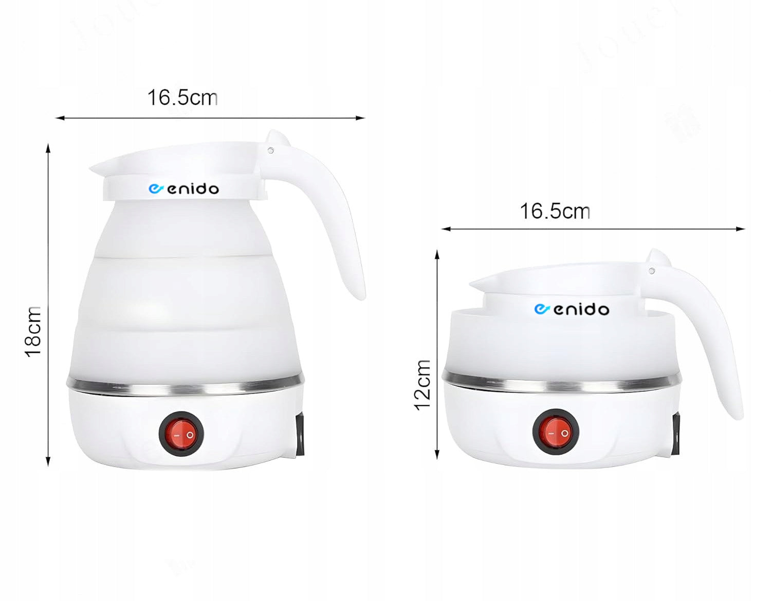ELECTRIC FOLDING KETTLE SILICONE 0,6L 600W TRAVEL TOURIST Capacity 0.6 l