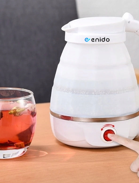 ELECTRIC FOLDING KETTLE SILICONE 0,6L 600W TRAVEL TOURIST Model SKŁADANY CZAJNIK SILIKONOWY BIAŁY 0,6L