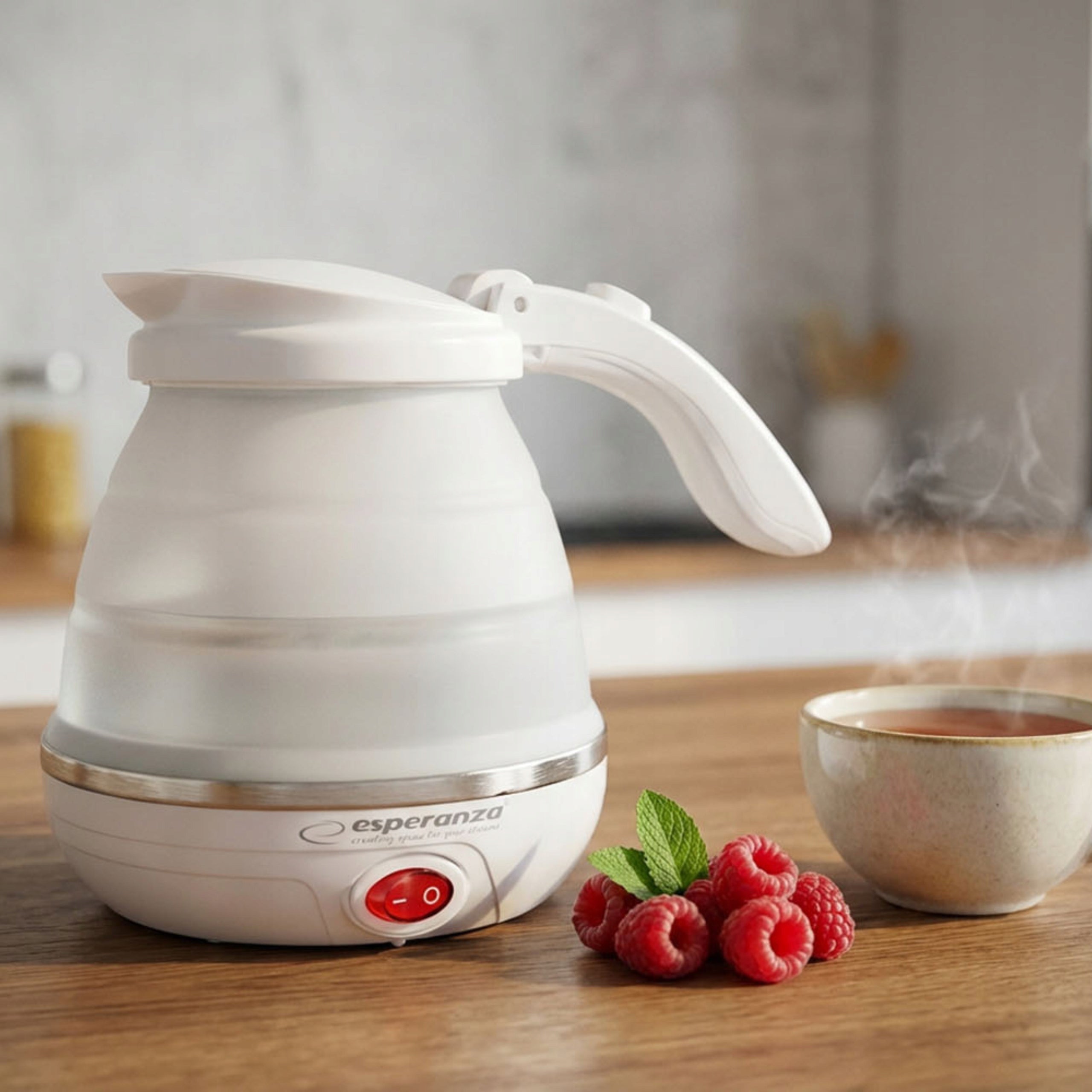 ELECTRIC FOLDING KETTLE TOURIST SILICONE 0,5L 750W FOR TRAVEL Model CZAJNIK SKŁADANY ELEKTRYCZNY TURYSTYCZNY