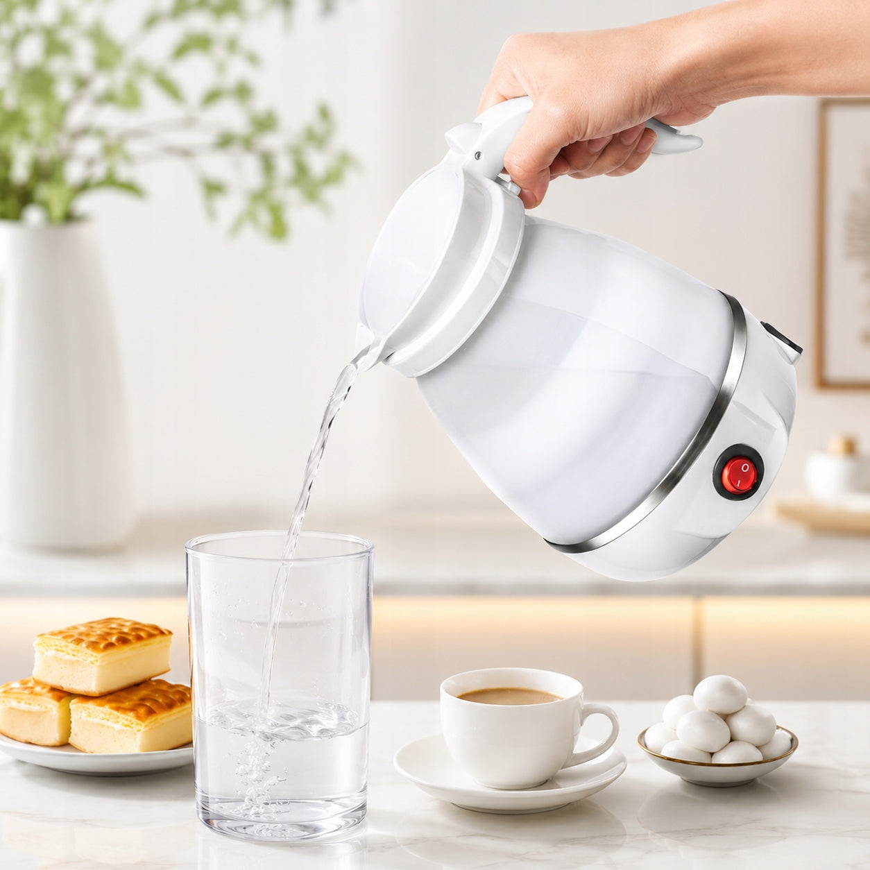 ELECTRIC FOLDING TOURIST KETTLE 750W SILICONE 0,6L SMALL TRAVEL Model CZAJNIK MAŁY SKŁADANY