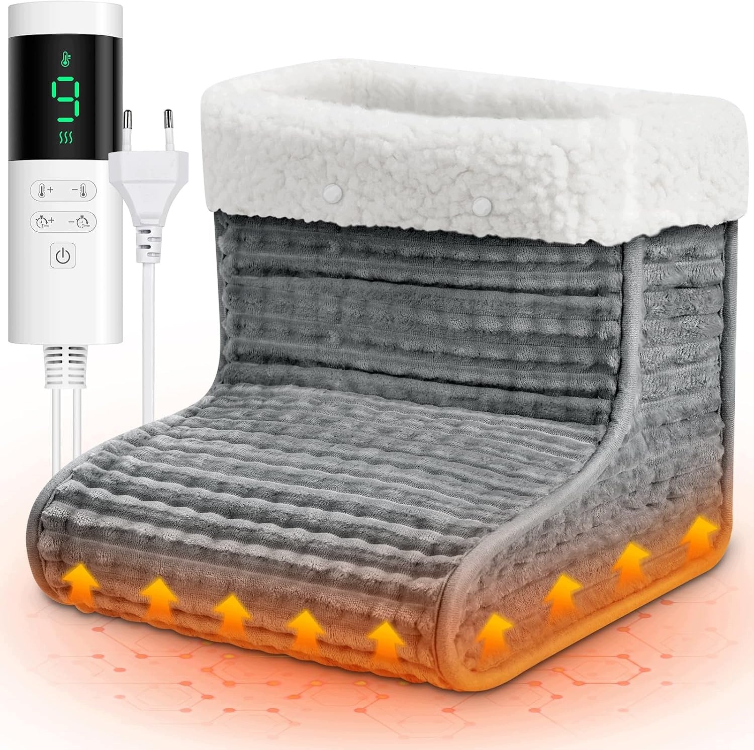 ELECTRIC FOOT HEATING PAD 9 LEVELS 30-60°C TIMER