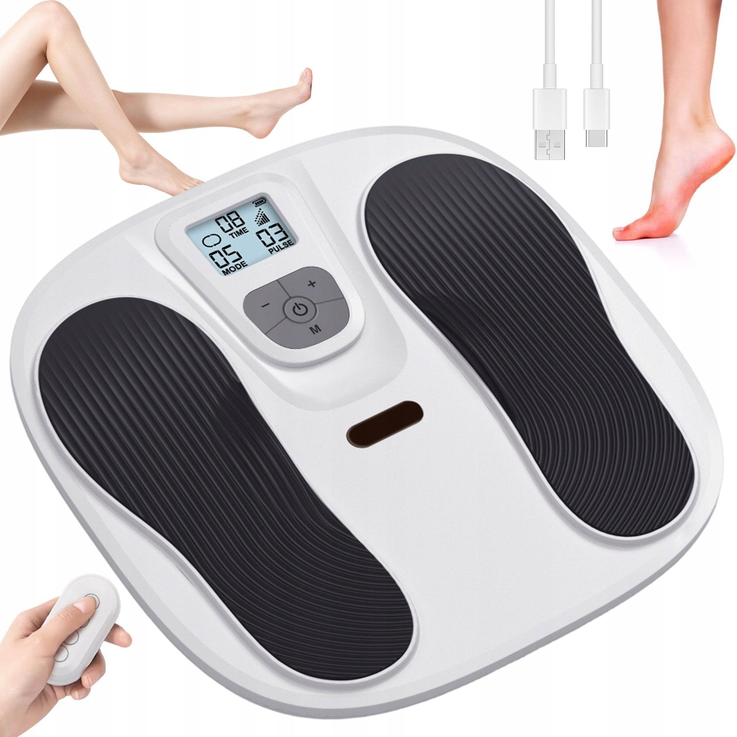 ELECTRIC FOOT MASSAGER EMS TENS REFLEXOLOGY 10 RELAXATION PROGRAMS
