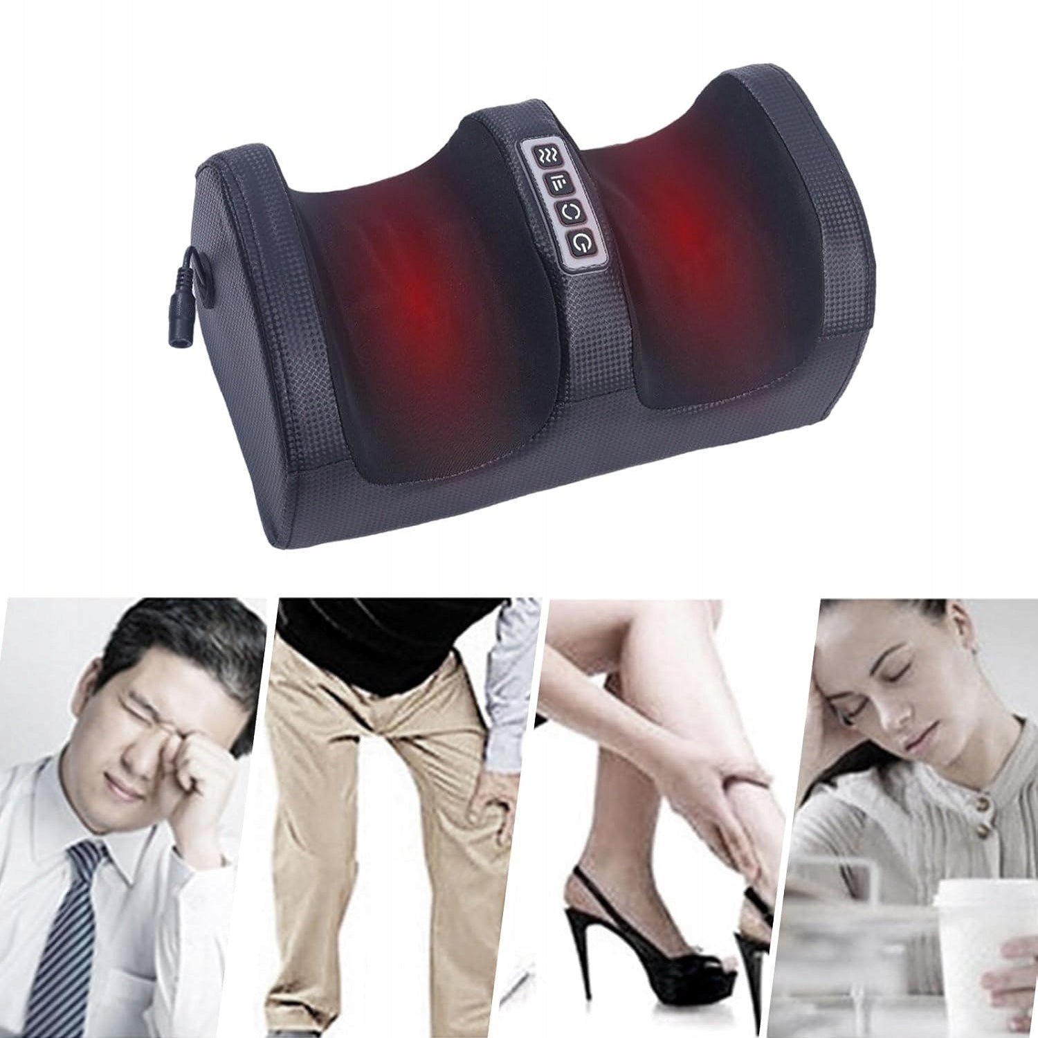 ELECTRIC FOOT MASSAGER SHIATSU WITH HEATING - 4 MODELS FULL BODY RELAXATION Kind feet