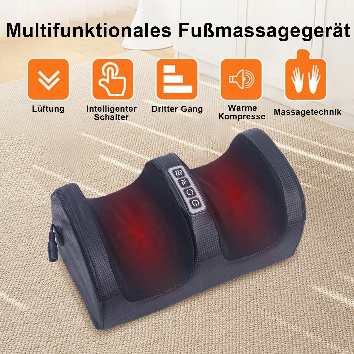 ELECTRIC FOOT MASSAGER SHIATSU WITH HEATING 4 MODELS - FULL BODY RELAXATION Kind feet