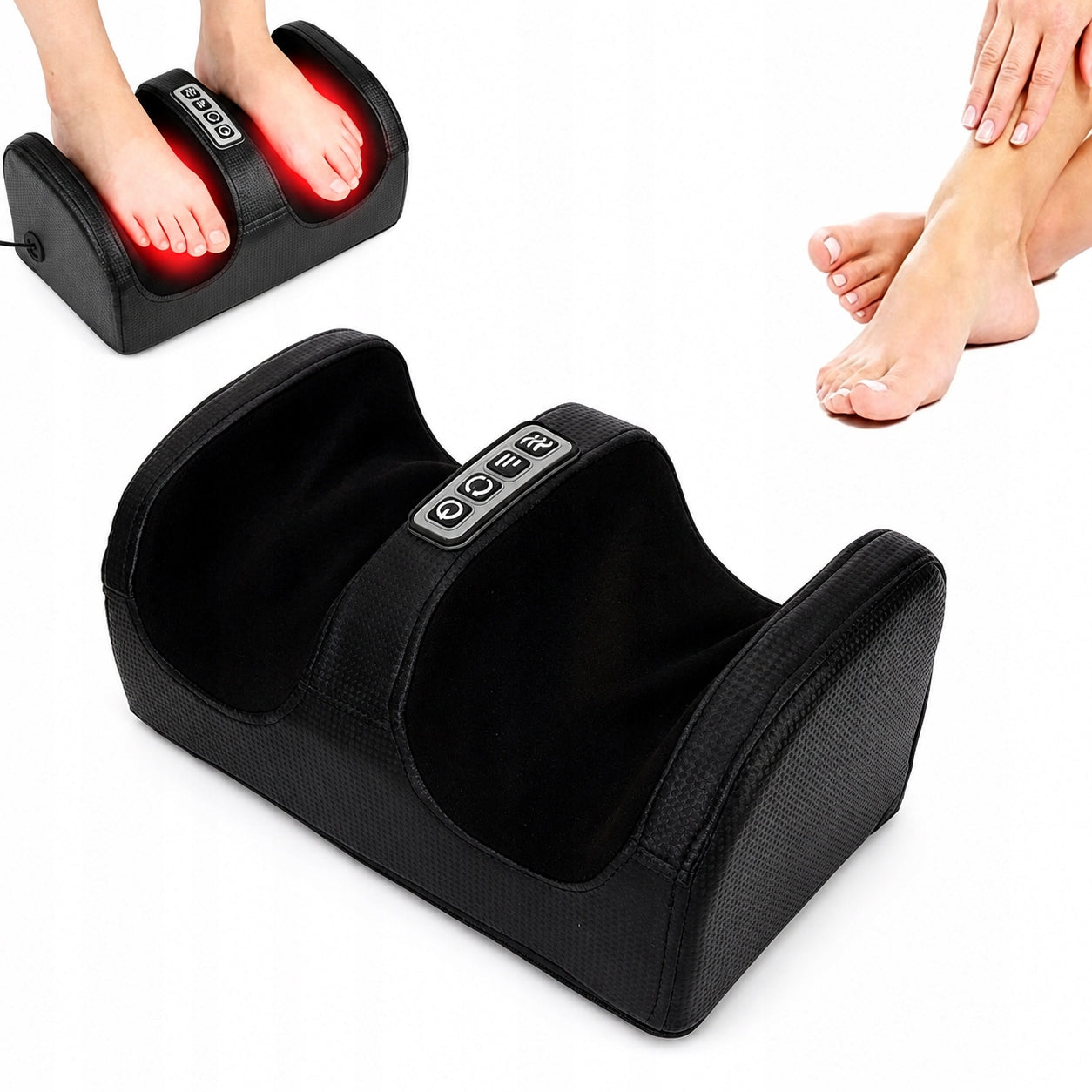 ELECTRIC FOOT MASSAGER WITH HEATING LEG RELAXATION DAY, BLACK Medical device no
