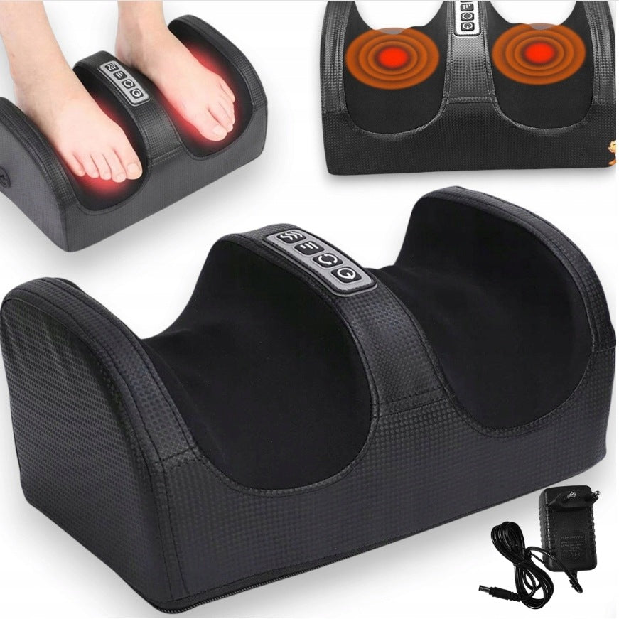 ELECTRIC FOOT MASSAGER WITH HEATING LEG RELAXATION DAY, BLACK