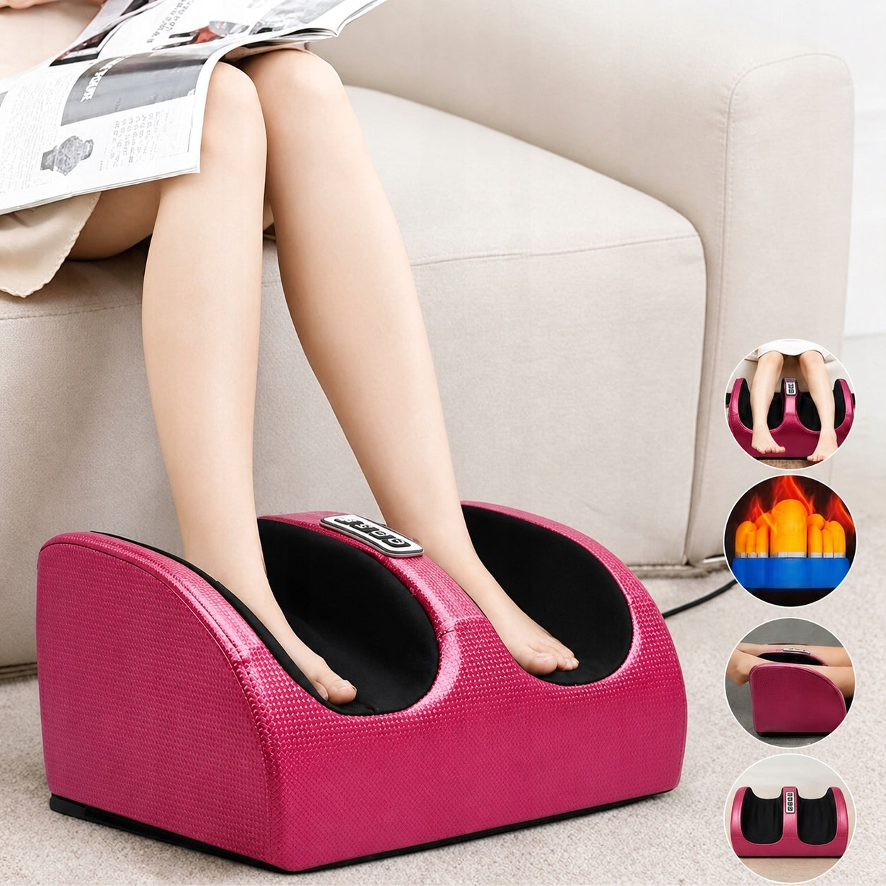 ELECTRIC FOOT MASSAGER WITH HEATING LEG RELAXATION MOTHER'S DAY Medical device no