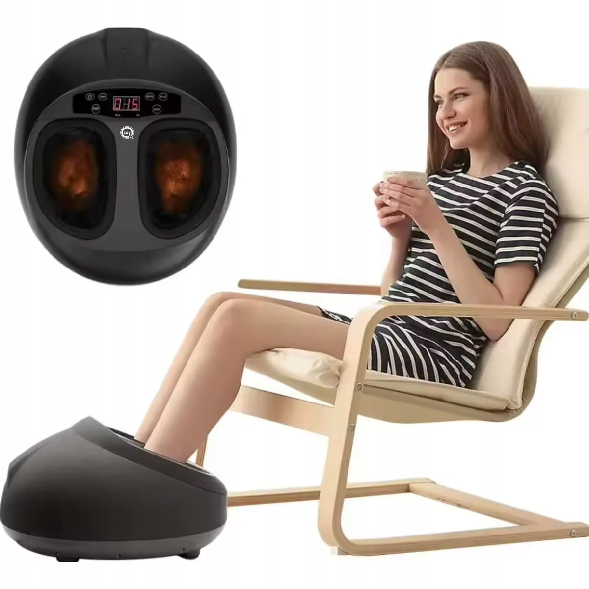 ELECTRIC FOOT MASSAGER WITH HEATING REHABILITATION SHIATSU 7IN1 Brand no brand