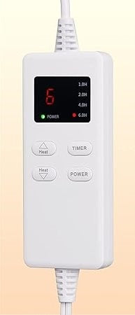 ELECTRIC FOOT WARMER WITH 4 TIMERS AND 6 TEMPERATURE SETTINGS Color gray