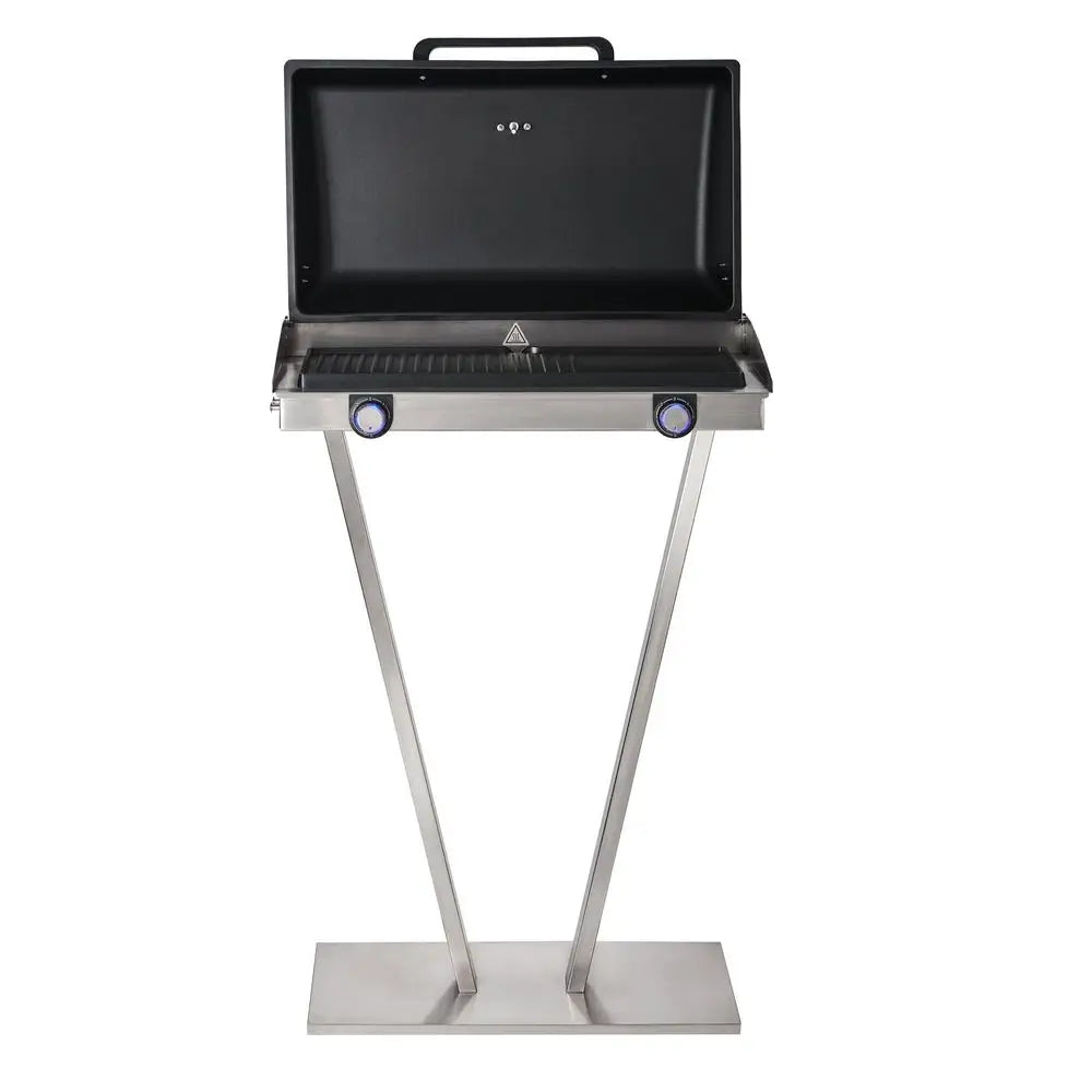 ELECTRIC GARDEN GRILL LARGE STANDING 2500W 2 ZONES 58CM FOR BALCONY TERRACE Packaging status original