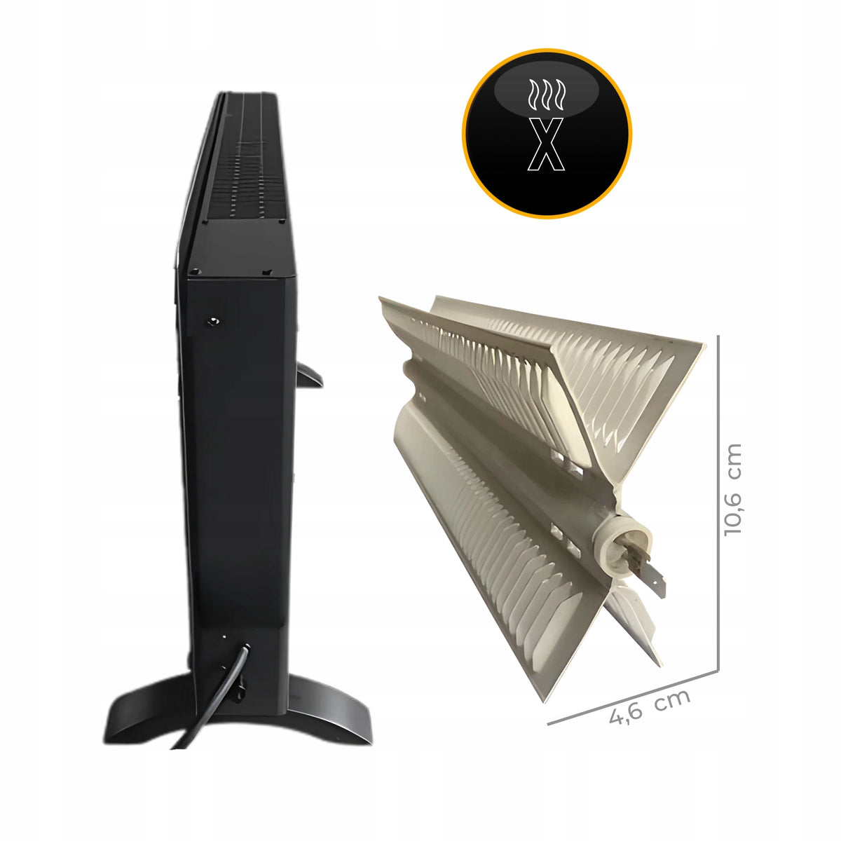 ELECTRIC GLASS HEATER 2500W WIFI TUYA LED REMOTE CONTROL ECO BLACK Brand Climative