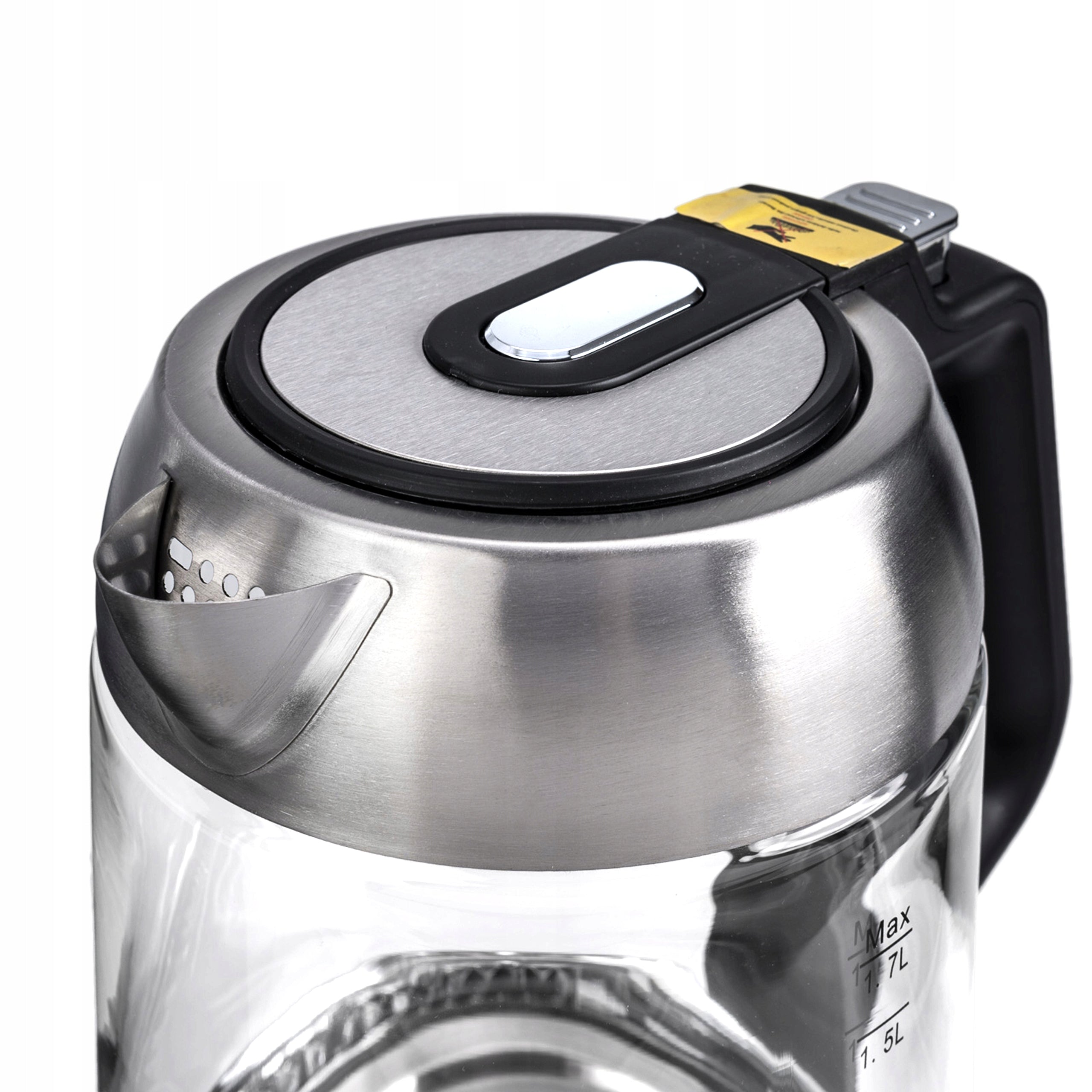 ELECTRIC GLASS KETTLE 1,7L 2200W LED CORDLESS STEEL HIGH POWER Model SN0617L-12