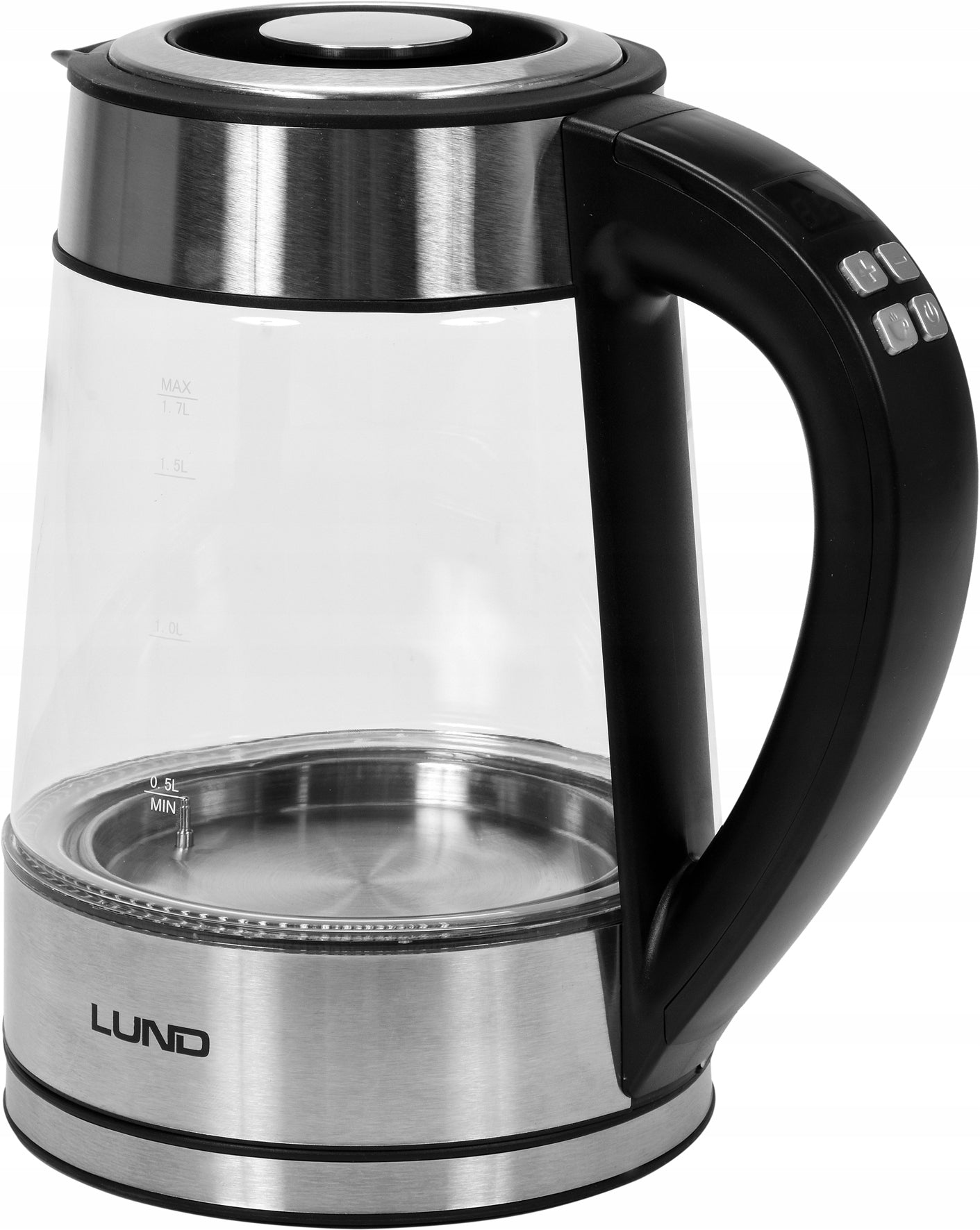 ELECTRIC GLASS KETTLE 1,7L WITH TEMPERATURE CONTROL WIRELESS LUND Capacity 1.69 l
