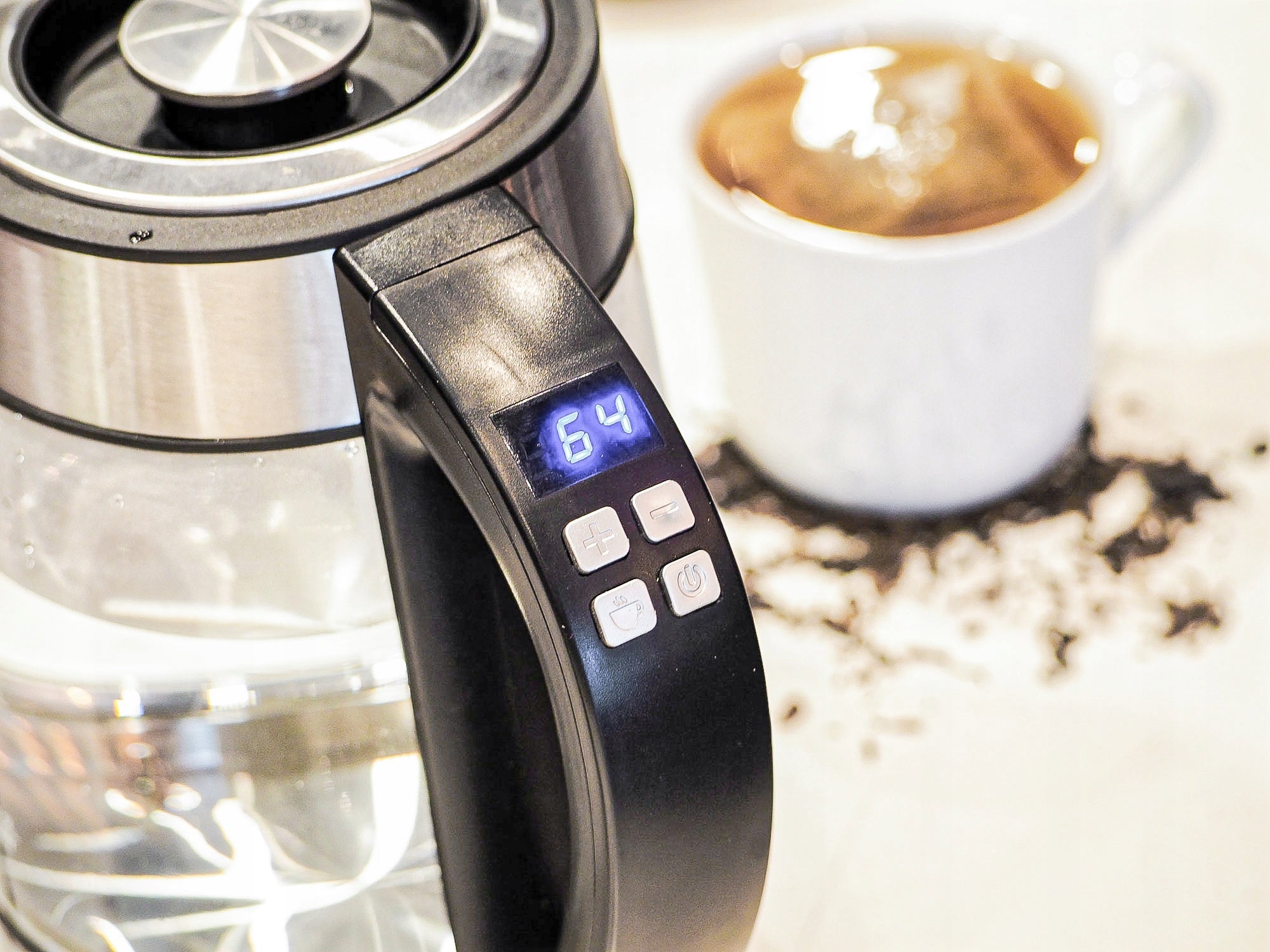ELECTRIC GLASS KETTLE 1,7L WITH TEMPERATURE CONTROL WIRELESS LUND Model LUND SZKLANY ELEKTRYCZNY Z REGULACJĄ PODSWIETLANY