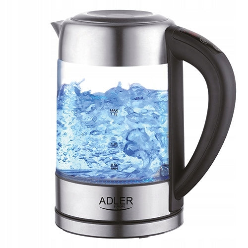 ELECTRIC GLASS KETTLE 2200W 1,7L ADJUSTABLE Brand ADLER