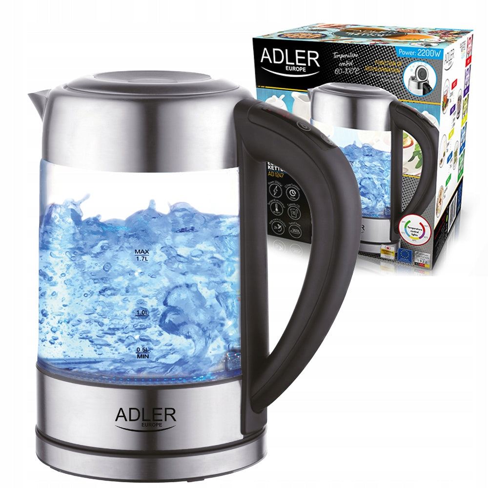 ELECTRIC GLASS KETTLE 2200W 1,7L ADJUSTABLE