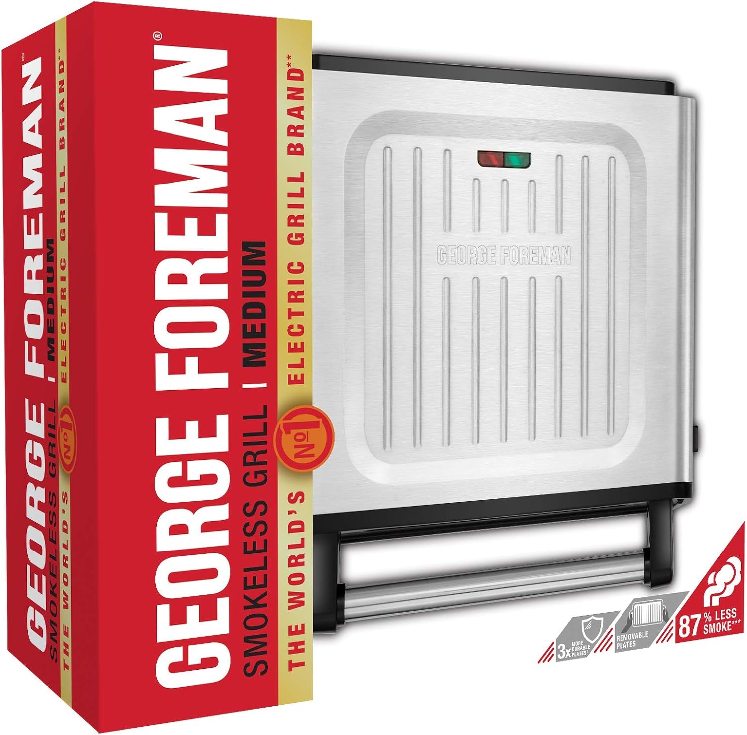 ELECTRIC GRILL 1500W ANTITYPICAL REMOVABLE PLATES SILVER EAN (GTIN) 5906663069208
