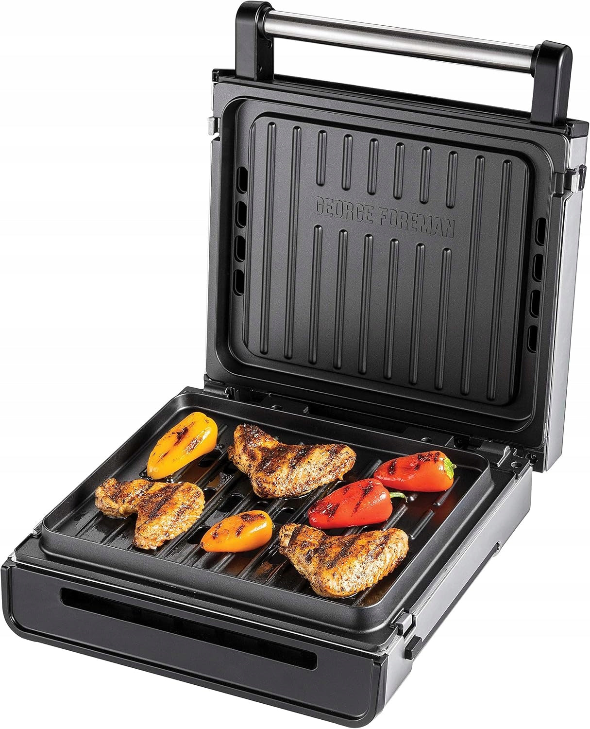 ELECTRIC GRILL 1500W ANTITYPICAL REMOVABLE PLATES SILVER