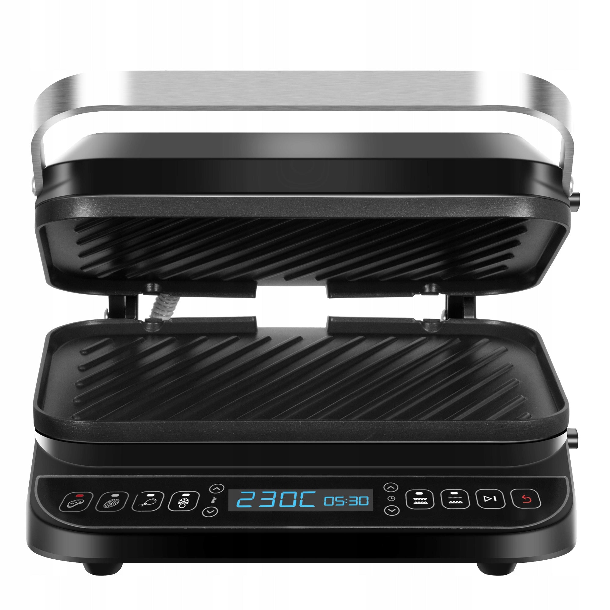 ELECTRIC GRILL 2000W 230°C FOLDING SANDWICH TOASTER PANINI Brand TurboTronic