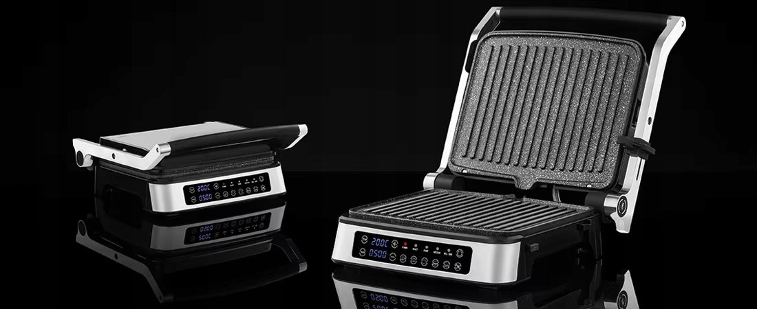 ELECTRIC GRILL 2000W SANDWICH TOASTER PANIN TOASTER TOUCH LED PANEL Power rating 2000 W