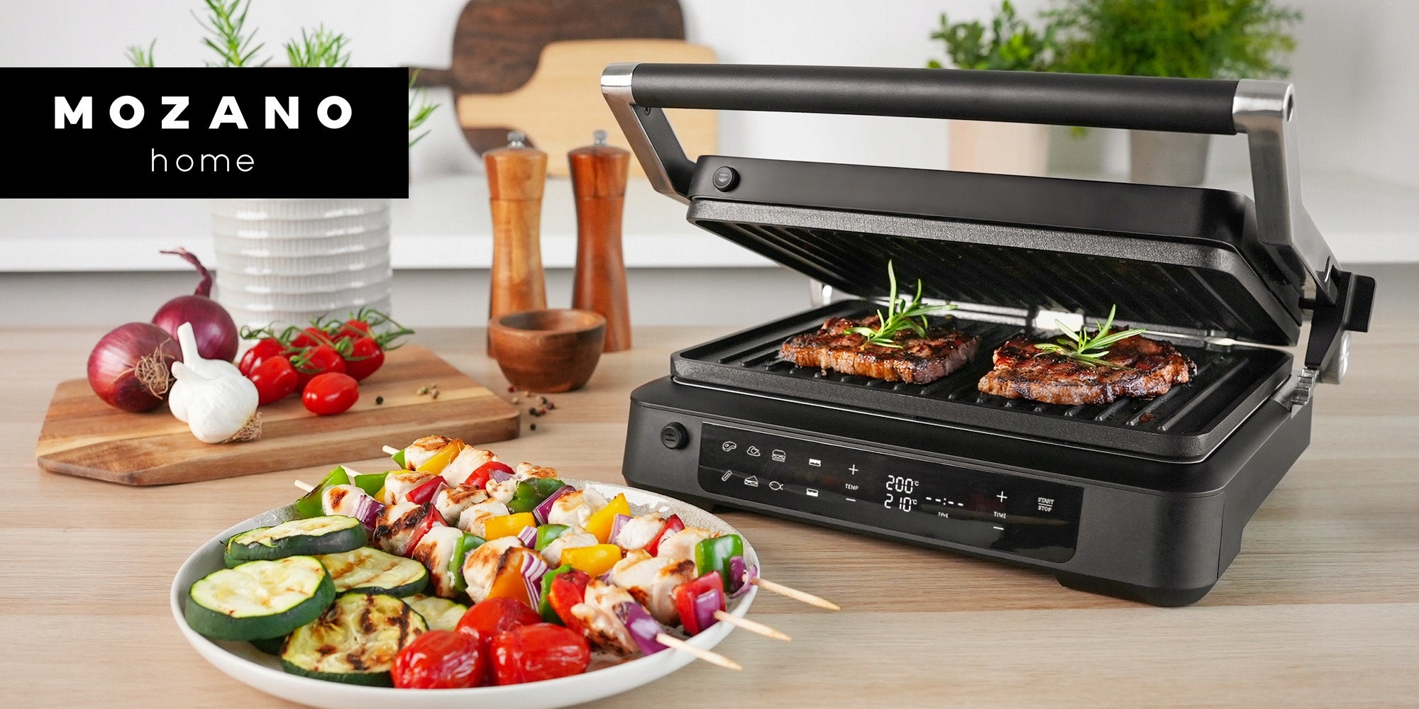 ELECTRIC GRILL 2000W TOASTER FOLDING TIMER 2 THERMOSTATS Power rating 2000 W