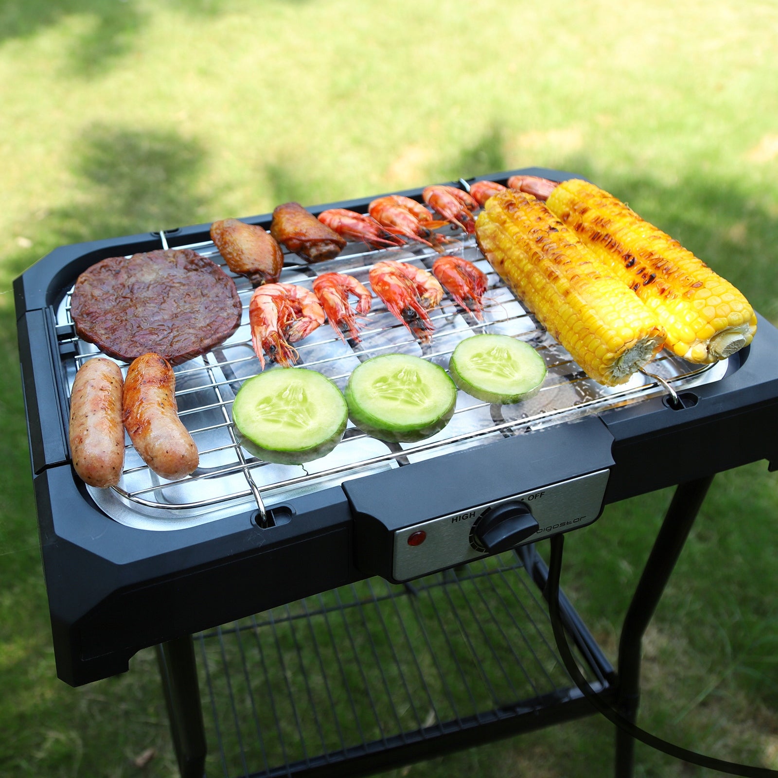 ELECTRIC GRILL 2IN1 CONTACT STANDING ON TERRACE PLOT 2000 IN Packaging status original