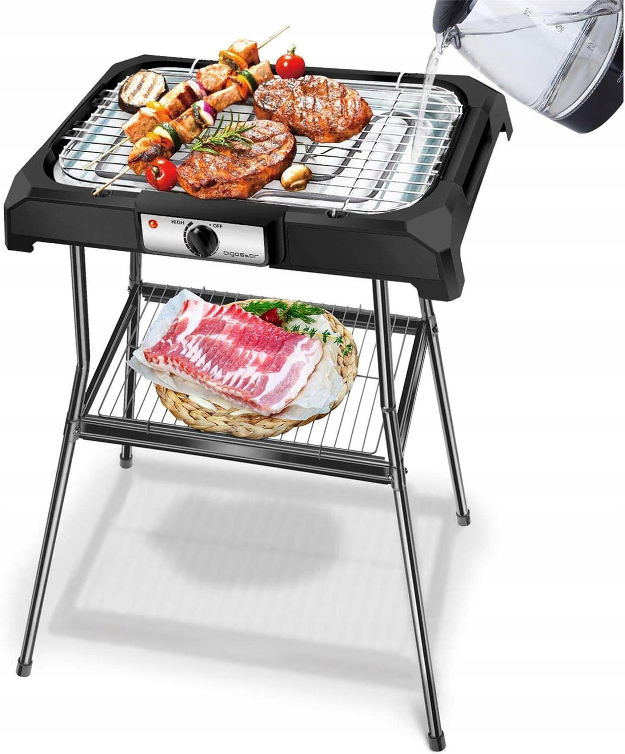 ELECTRIC GRILL 2IN1 CONTACT STANDING ON TERRACE PLOT 2000 IN