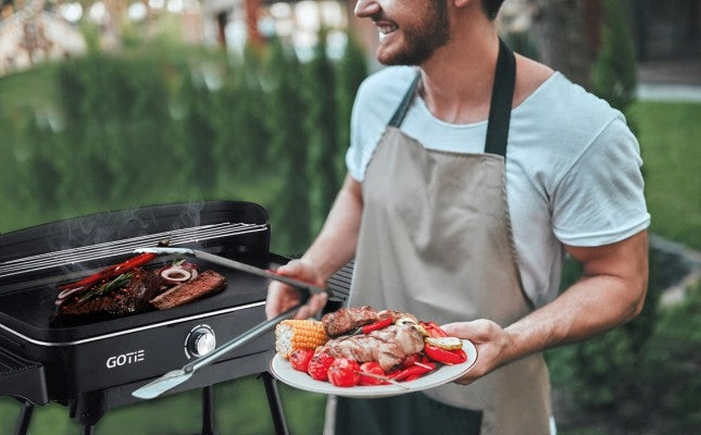 ELECTRIC GRILL 2IN1 STANDING TABLE 2200W PLATE 50X25CM HUR-GGE-2200 Model HUR-GGE-2200