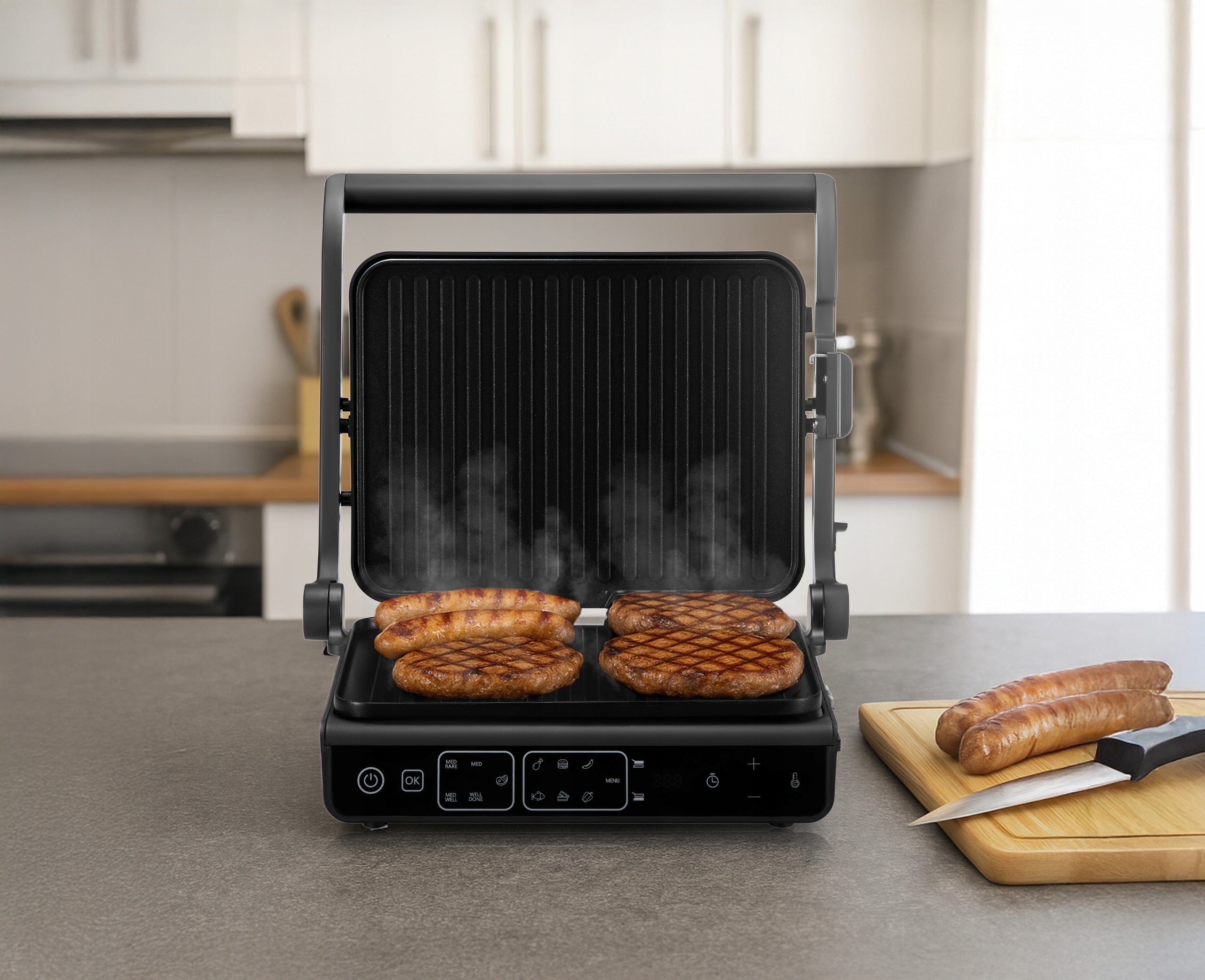 ELECTRIC GRILL CONTACT TOASTER Adjustable Timer Temp + THERMOPROBE EAN (GTIN) 5903771723015